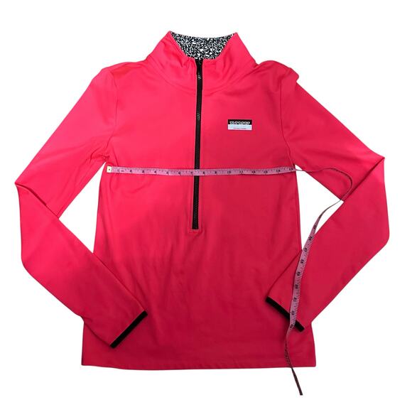 Victoria's Secret PINK Neon Coral Pink Ultimate 1/2 Zip Pullover Size Medium - Picture 4 of 5
